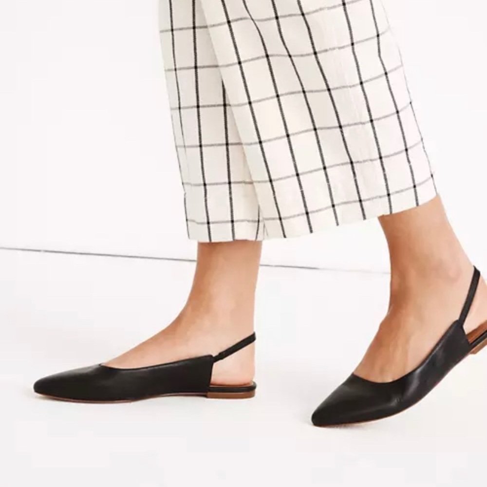 Madewell Black Slingback Flats